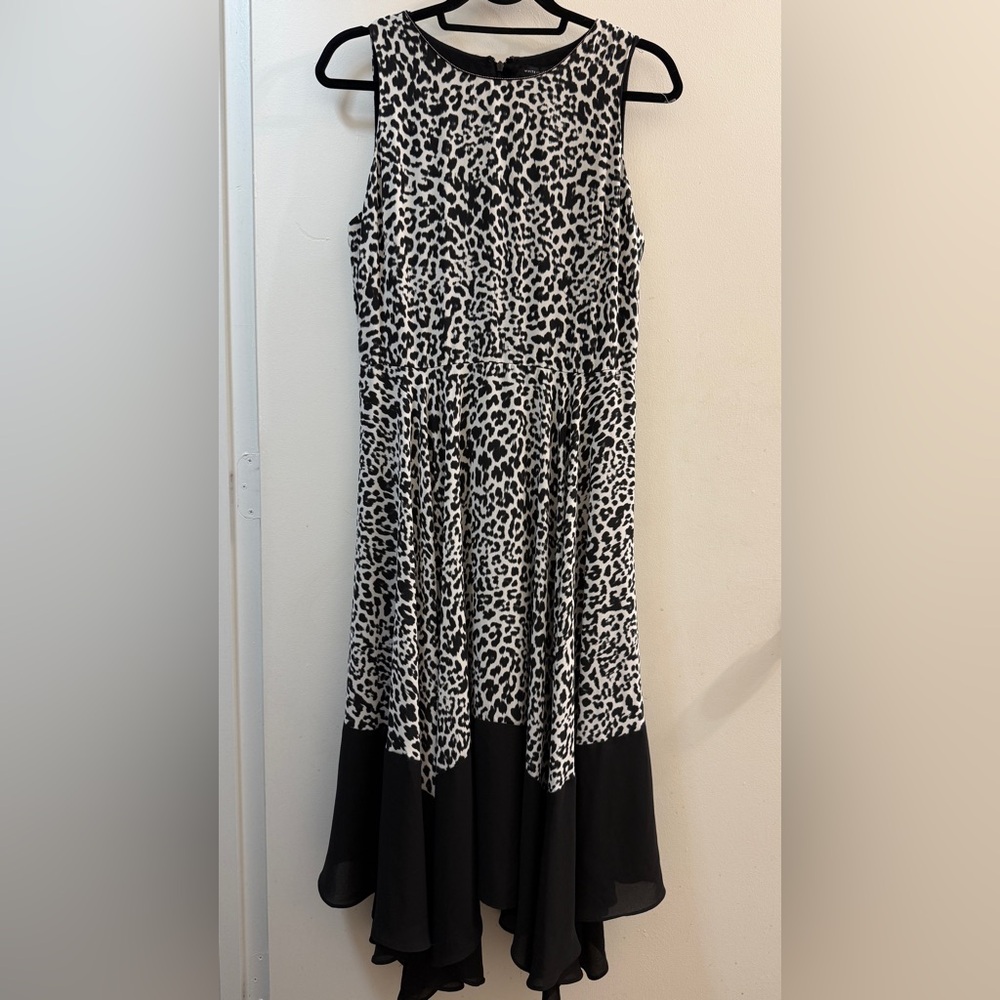 White House Black Market Leopard High-Low Dress 8 - Picture 3 of 13